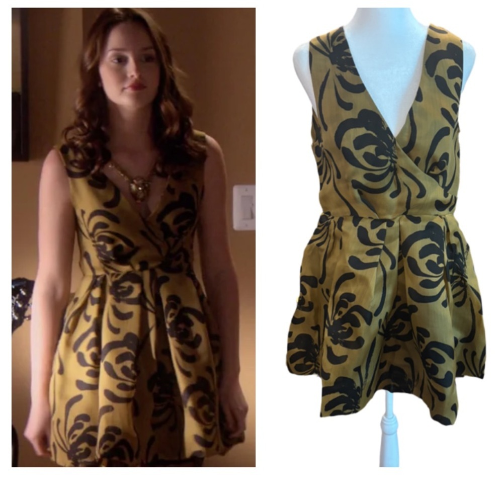 ASO Extremely Rare Blair Waldorf Gossip Girl Hand Printed Sariah Dress NWT